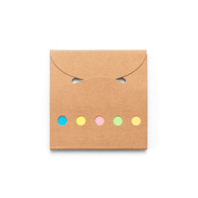 AINSLEY. Conjunto 2 em 1 para escritório, em papel 100 reciclado, com 6 blocos de notas adesivas